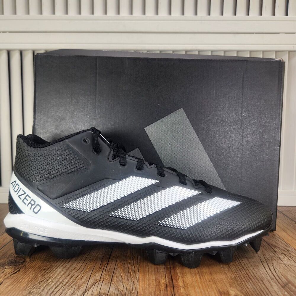 Adidas Adizero Impact.2 Mid Mens Sz 11 Black White Football Molded Cleats IF5102